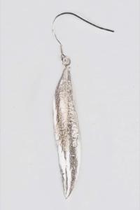 Olive leaf silver earrings